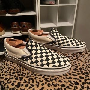 Vans slip ons checkered